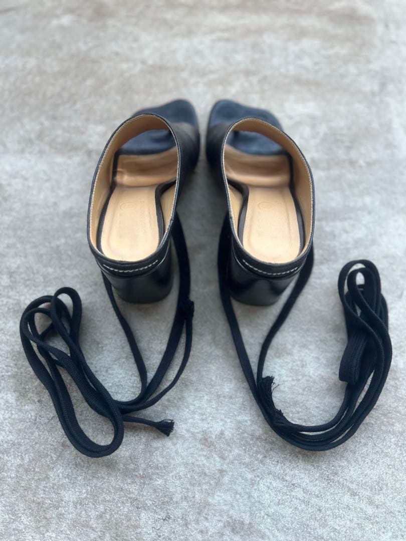 【美品】MM6 メゾンマルジェラ レザーレースアップサンダル　36サイズ