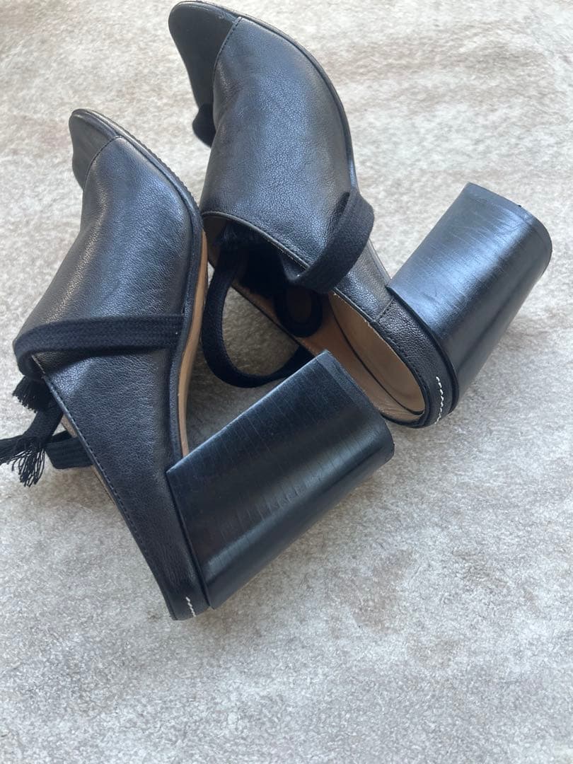 【美品】MM6 メゾンマルジェラ レザーレースアップサンダル　36サイズ