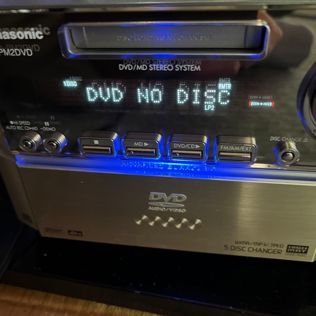 Panasonic SA-PM2DVD ミニコンポMD.5disc CD.DVD