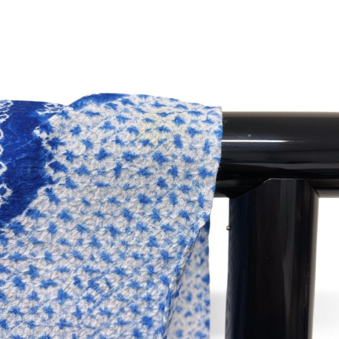 藍染　流線　菊花　饅頭菊　浴衣　有松鳴海絞り　着物　041a p