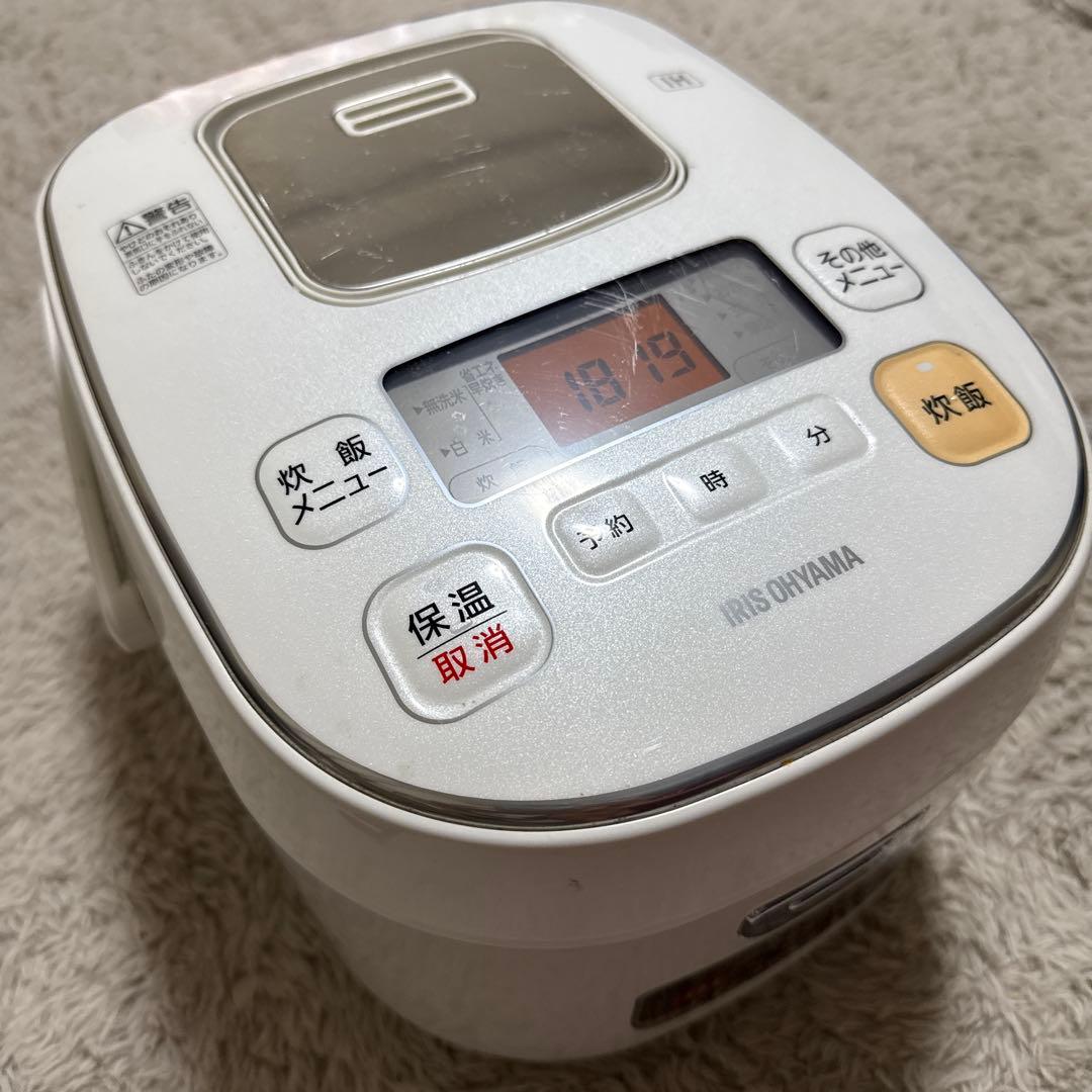 【美品】アイリスオーヤマ/炊飯器/IH式/ERC-IB50-W/5.5合/ジャー