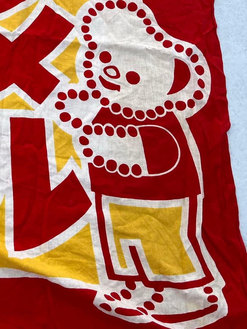 昭和レトロな布　のぼり　3枚繋ぎ　208×253