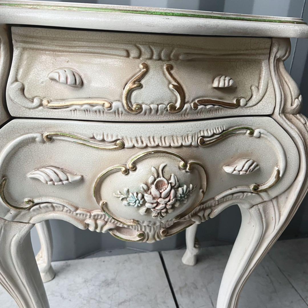 取付無料！ロココ調 ヨーロピアン 猫脚姫系おしゃれアンティークコンソールテーブル