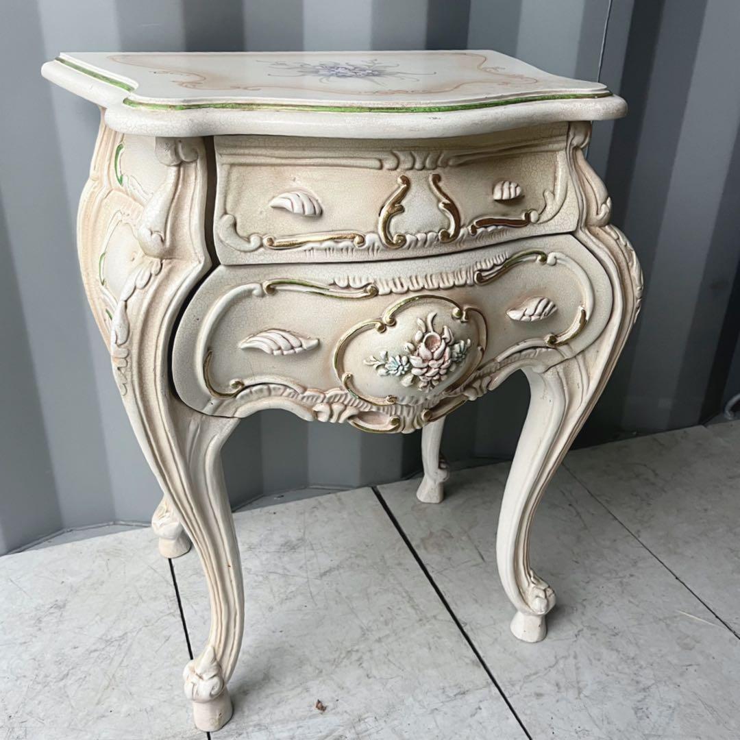 取付無料！ロココ調 ヨーロピアン 猫脚姫系おしゃれアンティークコンソールテーブル