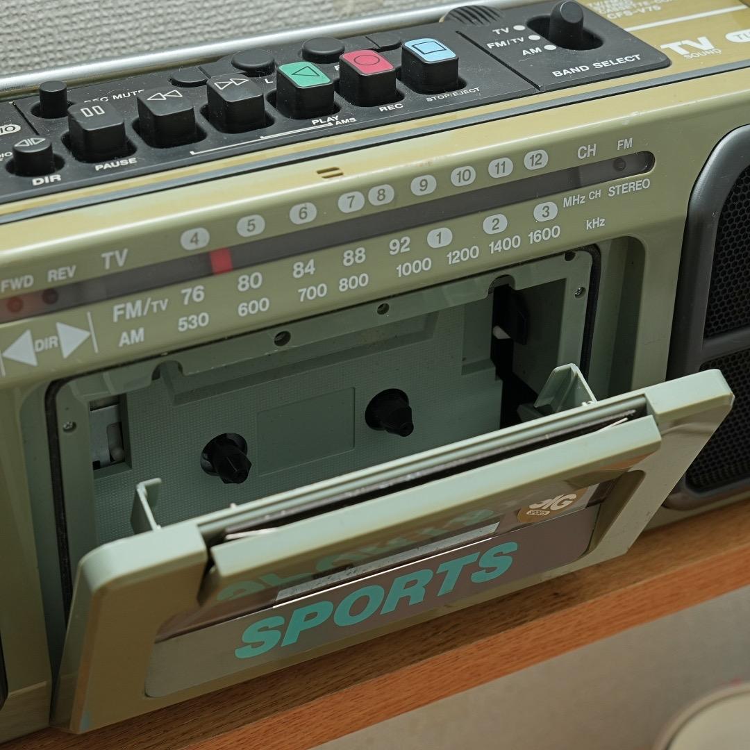 【最終値下げ】SONY SPORTS ラジカセ CFS-V75オリーブ ソニー