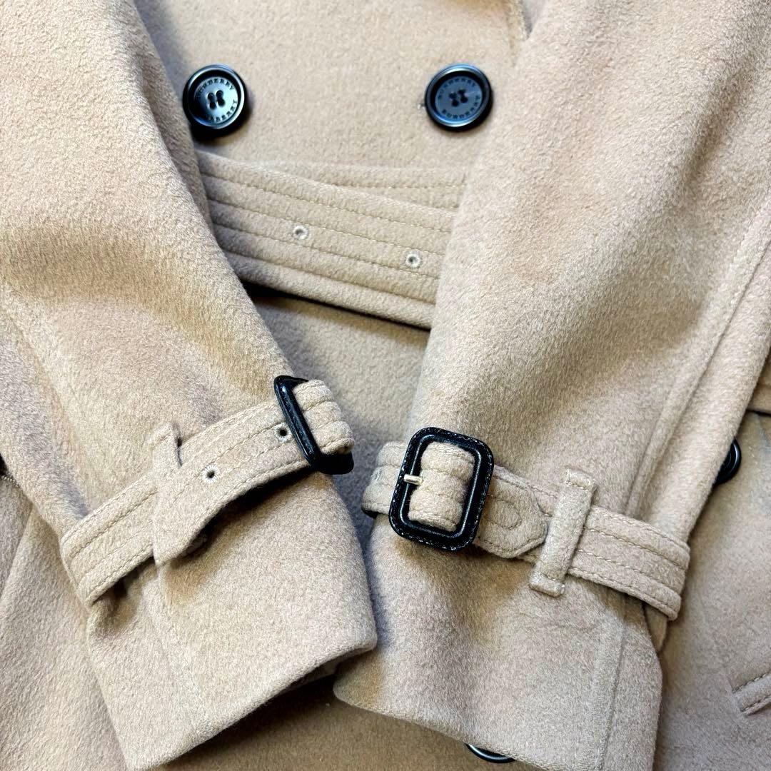 美品☆バーバリーロンドンイングランドウールカシミヤトレンチコート　38