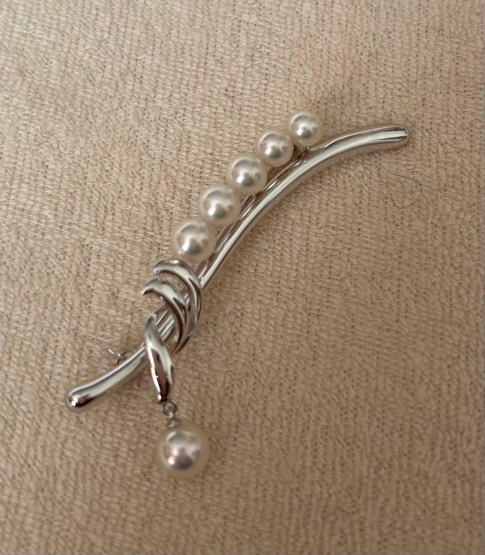 メ*3様 MIKIMOTO ミキモト アコヤ真珠　パール　ブローチ　シルバー　美