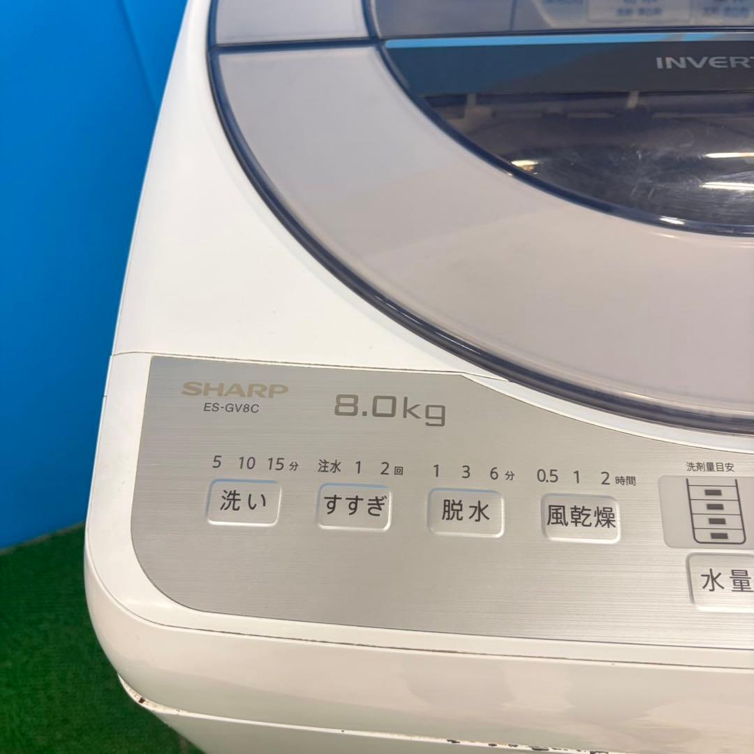 610 SHARP 洗濯機　容量8kg インバーター搭載　一人暮らし　冷蔵庫も有