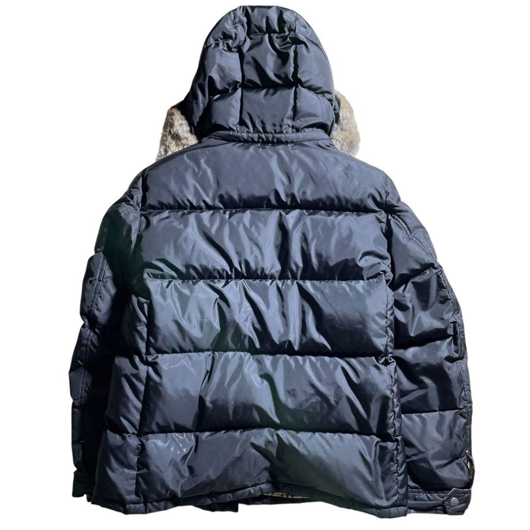 人気✨バーバリー ダウンジャケット Lサイズ 黒 ノバチェック ファー