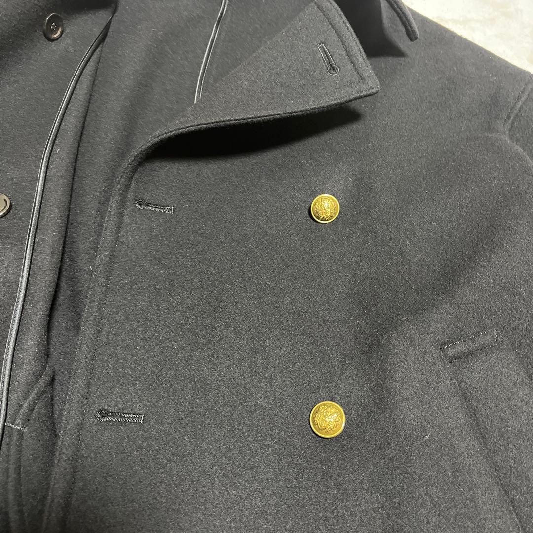 フレームワーク　黒 ダブルブレスト ウールコート