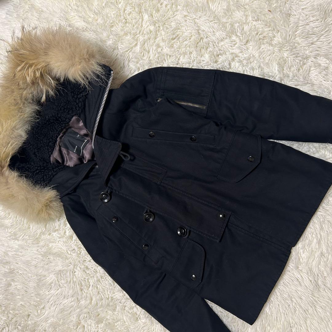 ラッドミュージシャン　モッズコート　N3-B ファー　ブラック　サイズ42