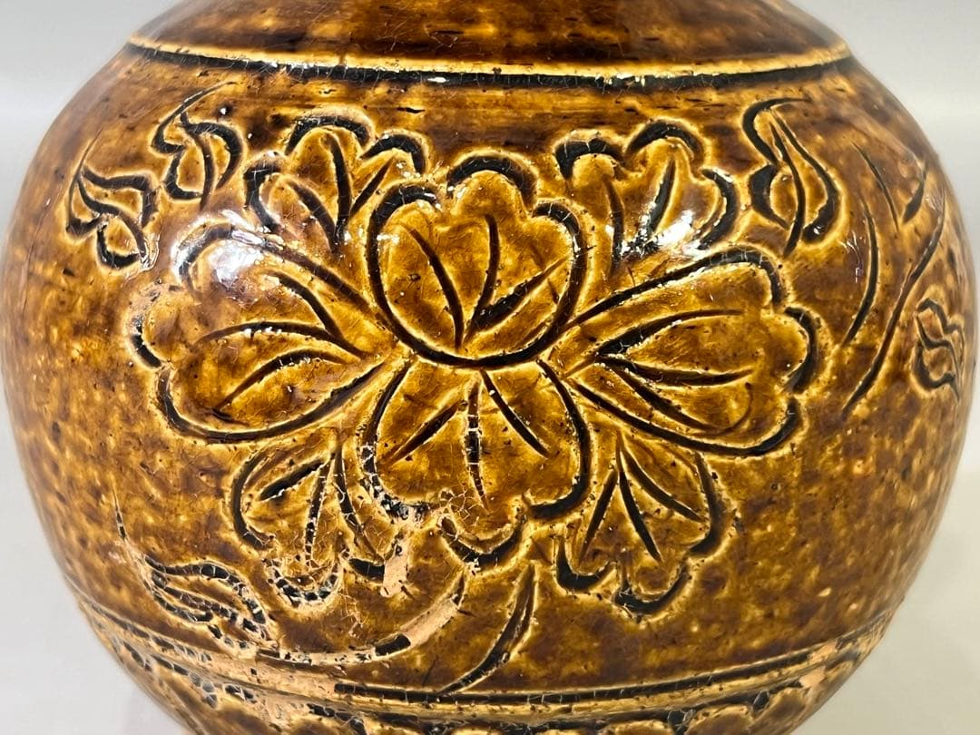 DT732 中国 飴釉 瓶