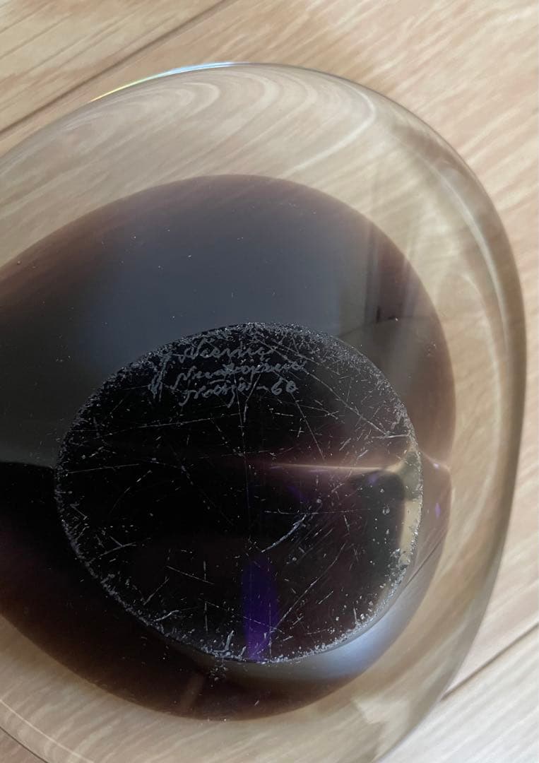 ノ*ー様 【北欧ビンテージ】ヤーカニエミ　ガラスオブジェ(ハート)