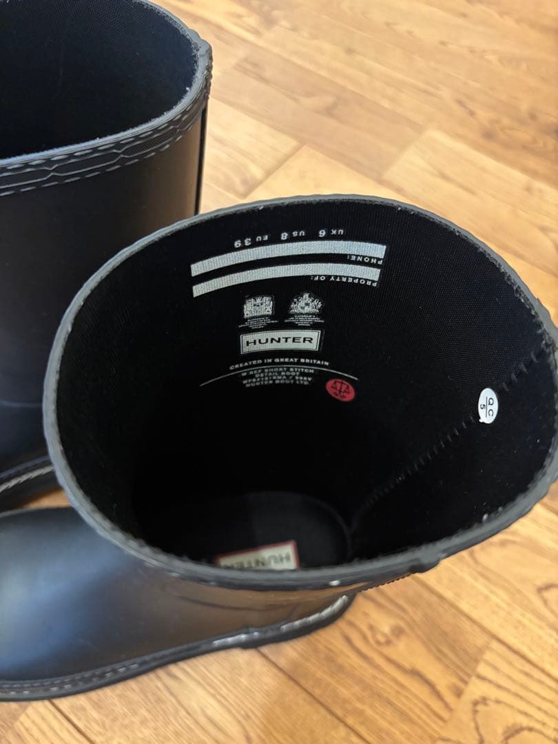 【RUN】HUNTER レインブーツ REFINED SHORT