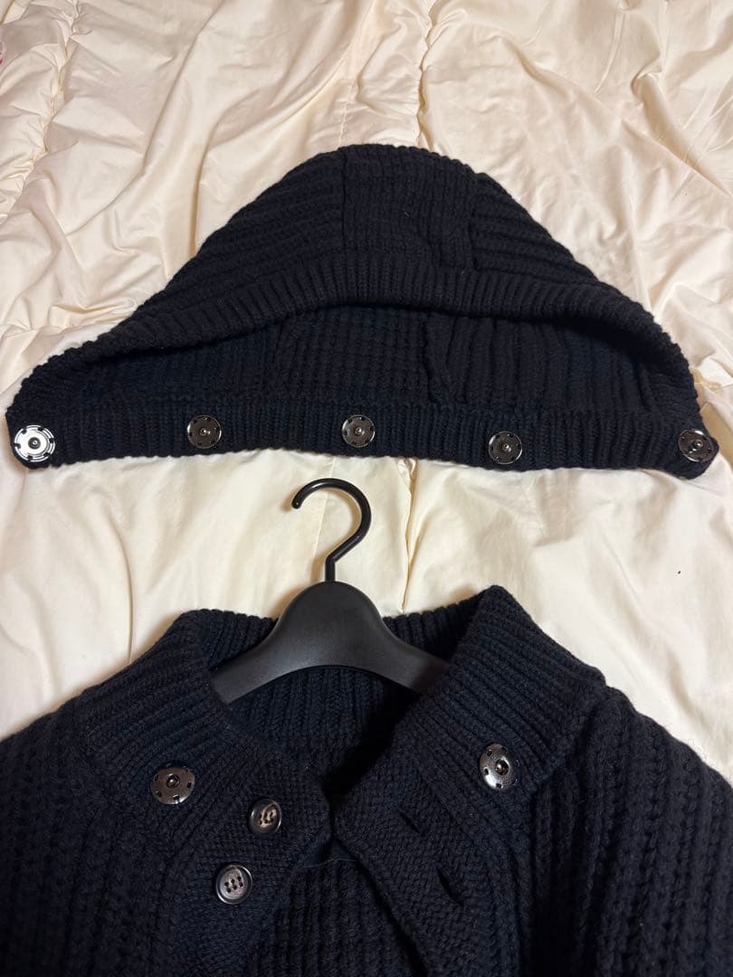 AKM ニットダッフルコート ブラック M