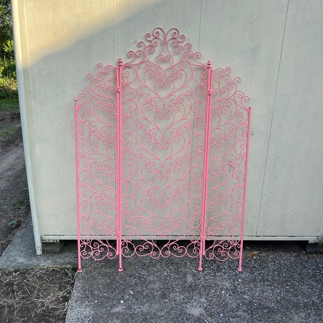 アンティーク　アイアンパーテション　3パネル　リペア