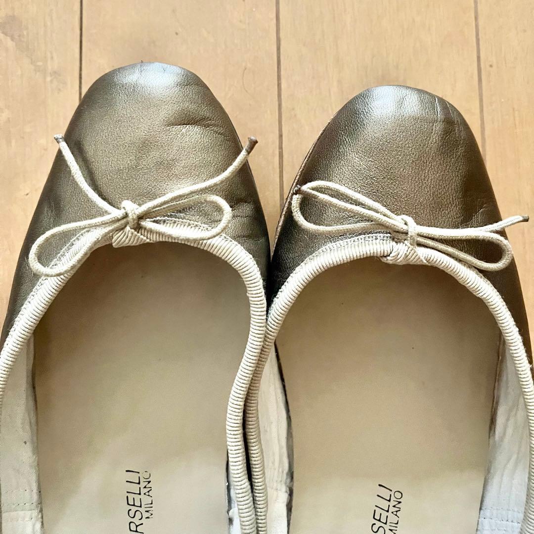 bululu-　E PORSIELLI バレエシューズ　ブロンズ