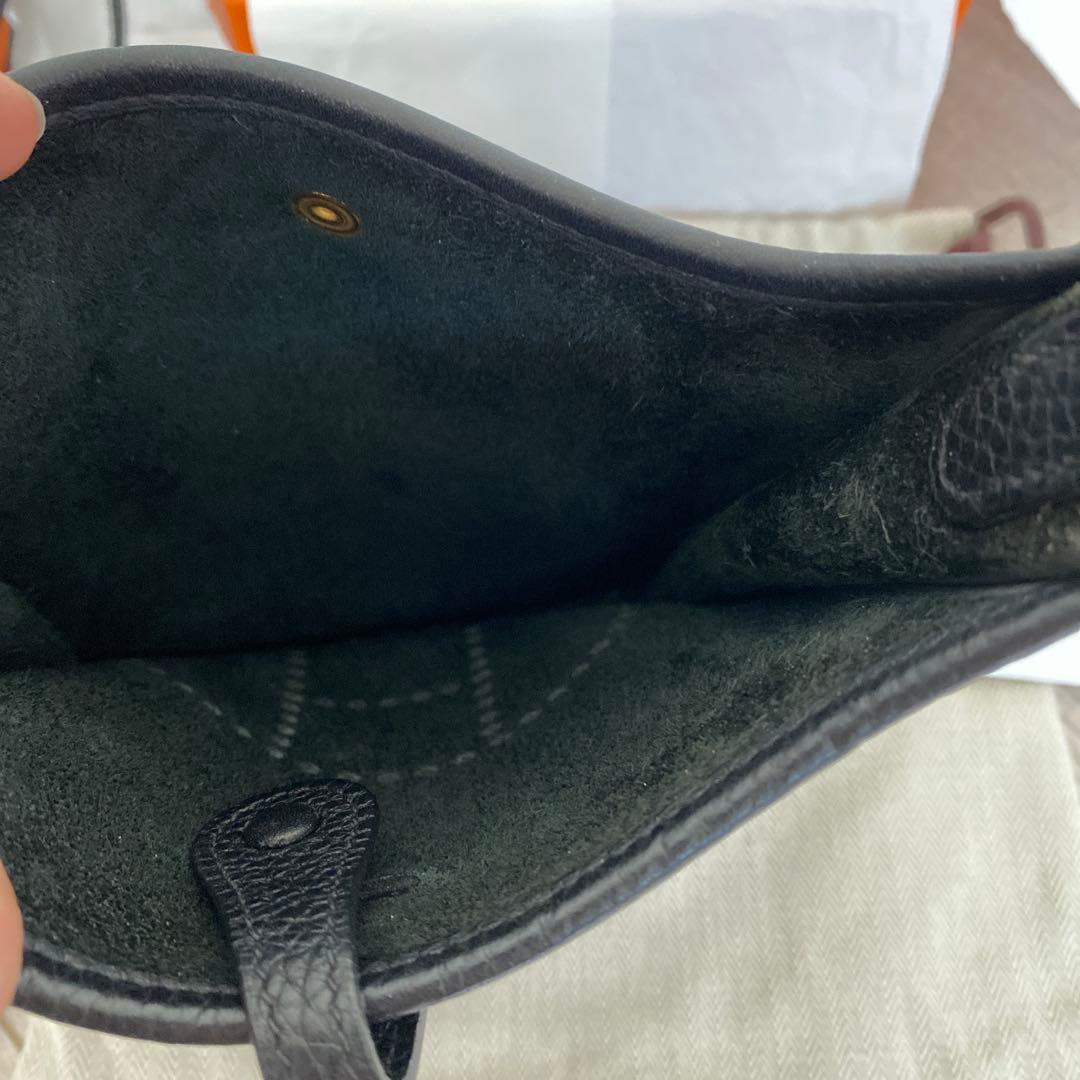 HERMES エルメス　ミニエブリン　ブラック×ゴールド　D刻印　美品