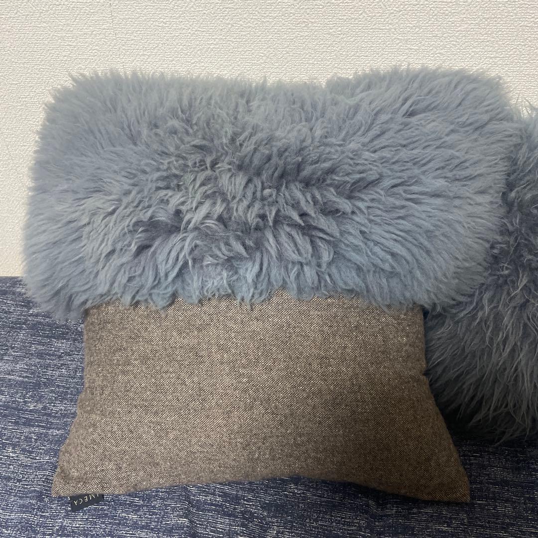 NEED'K IMECA クッション　冬　羊毛皮　2個セット