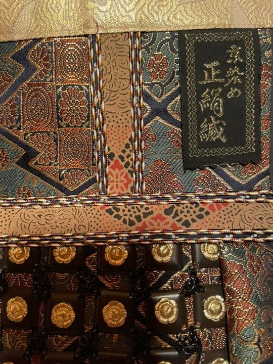 甲冑　京染正絹織　高級　鎧　水晶　五月人形　黒塗