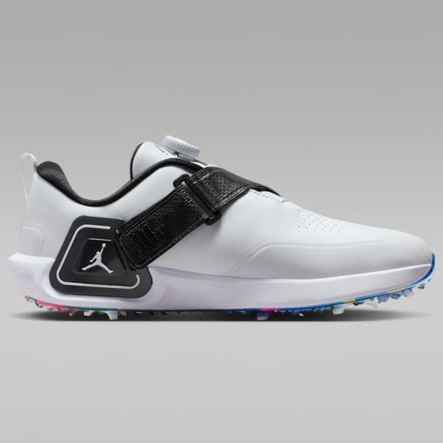 25.5cm ナイキゴルフ ジョーダン エア レブ 白 スパイク ゴルフシューズ