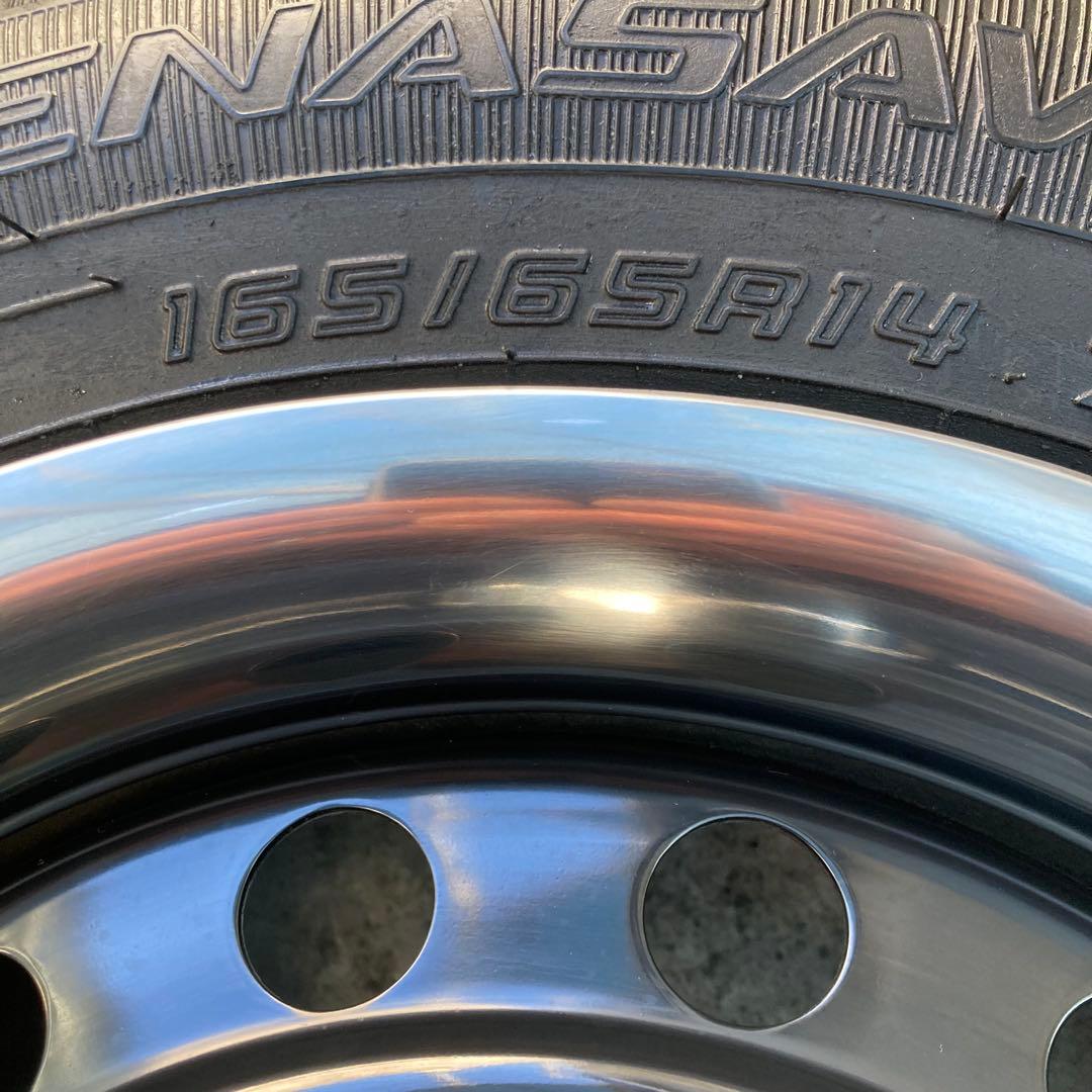 スチールホイール4本 ムーンアイズトリムリング デイトナ センターキャップセット