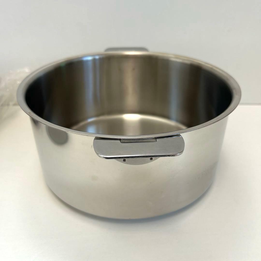 【未使用級】クリステル鍋20cm クッキングバスケット、プレート付き