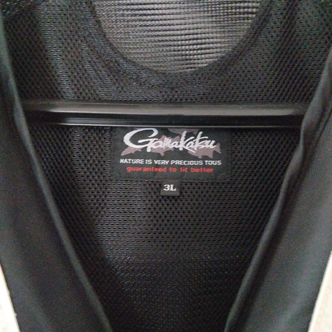 がまかつフローティングベスト 3L 黒/赤