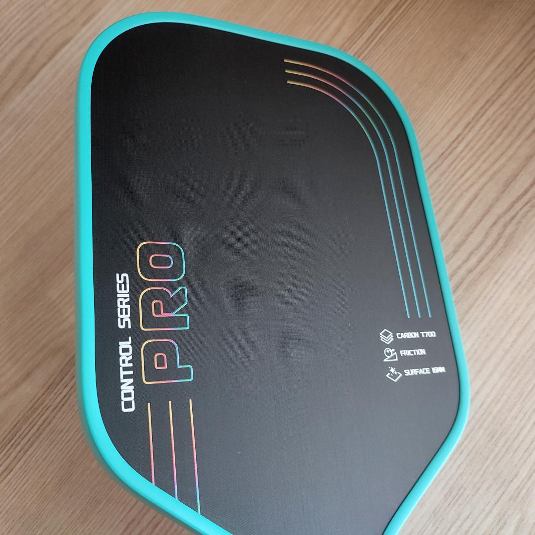 ピックルボール パドル T700生カーボンファイバー 水色 16mm