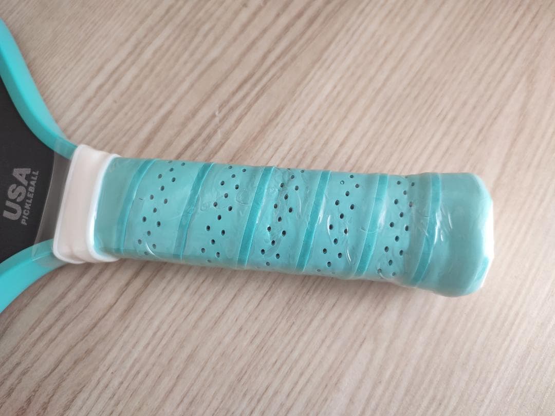 ピックルボール パドル T700生カーボンファイバー 水色 16mm