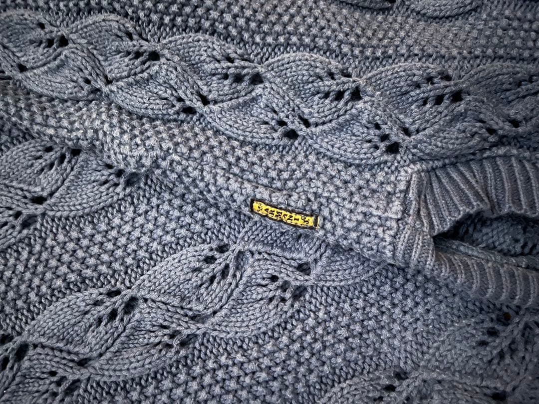 ARMANI ケーブルニットセーター 42/44 ダークブルー