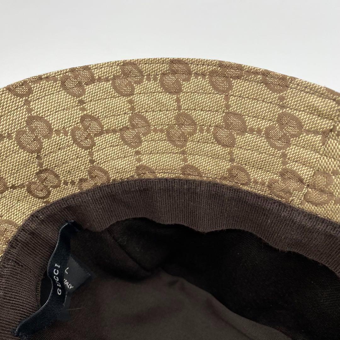 GUCCI グッチ　GG柄　 バケットハット　Lサイズ　帽子