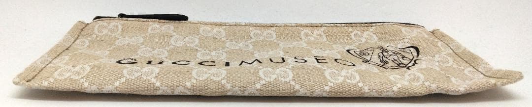 グッチミュゼオ ペンケース GGキャンバス ベージュ 中古美品！(58016)