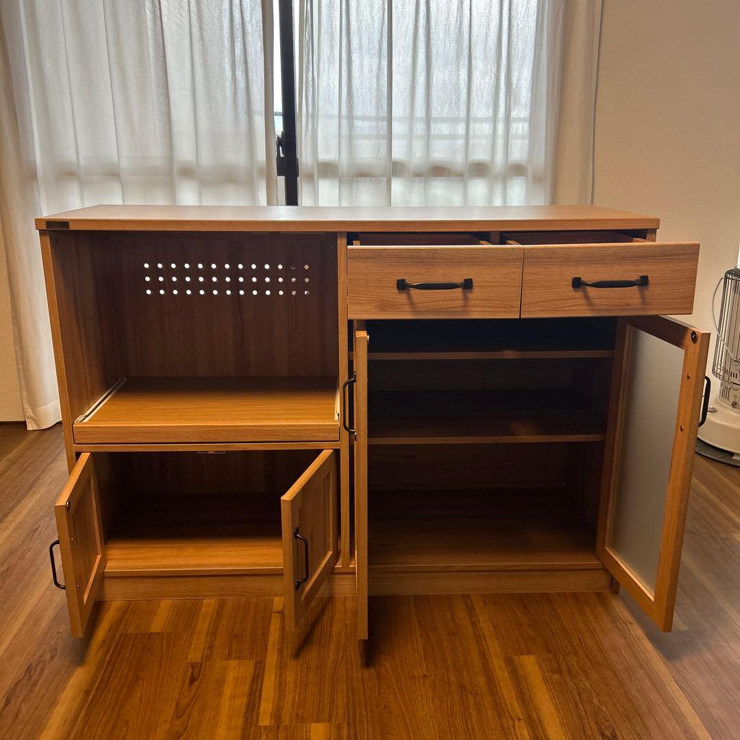 食器棚キッチンカウンター 幅118cmタイプ　LUFFY/レンジ台　SESAME