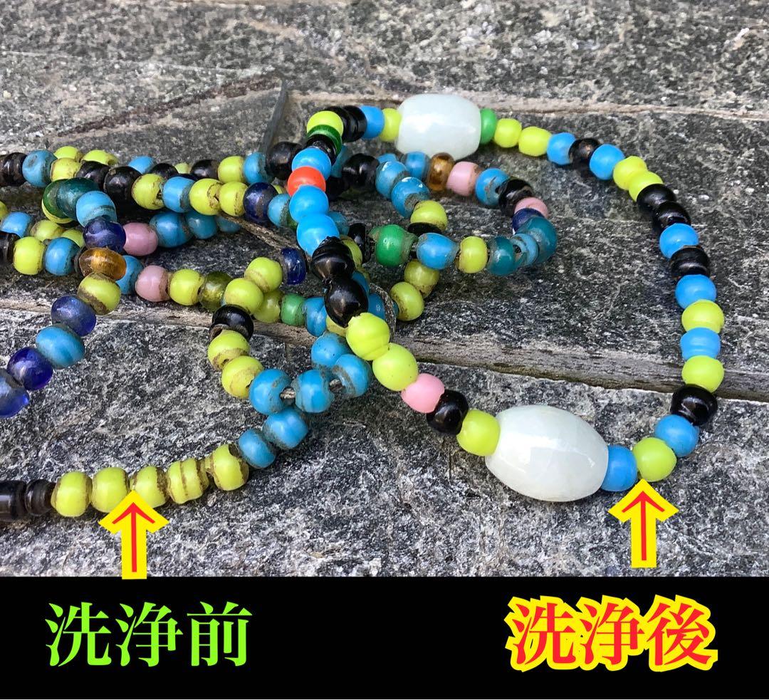 蔵出‼️ガラス玉　日本製超アンティークとんぼ&糸魚川翡翠樽型ブレスレット小物パーツ