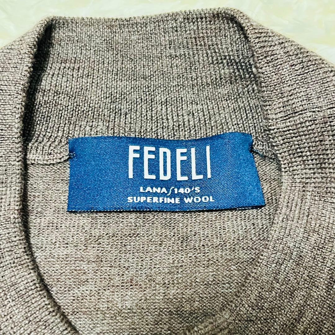 美品　高級　FEDELI LANA 140 WOOL モックネックニット