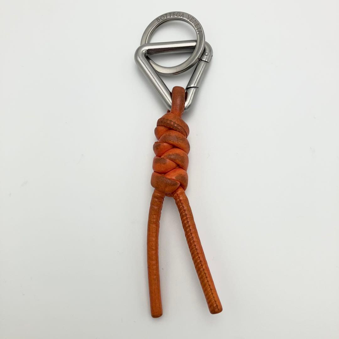 ボッテガ キーリング キーホルダー トライアングル シルバー オレンジ