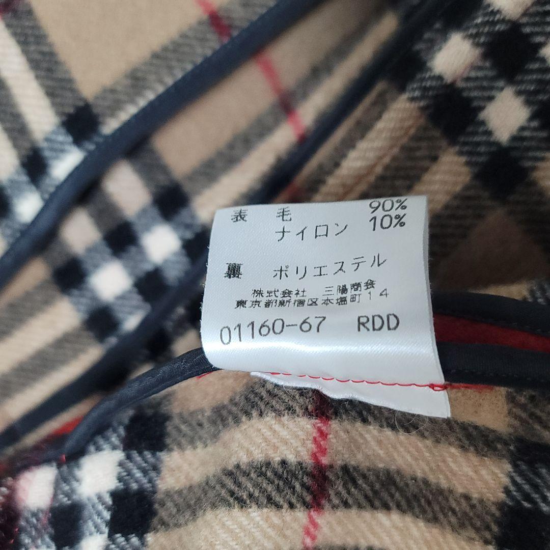 バーバリーブルーレーベル　フーデットコート ノバチェック　ホース刺繍　レザー