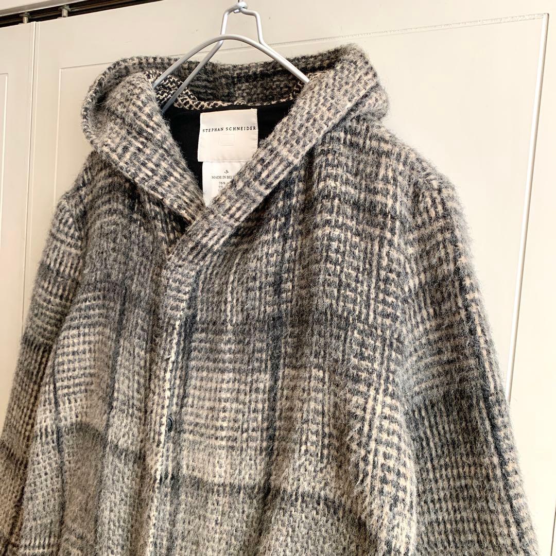 @様 STEPHAN SCHNEIDER モヘア混 ウール フーディーコート
