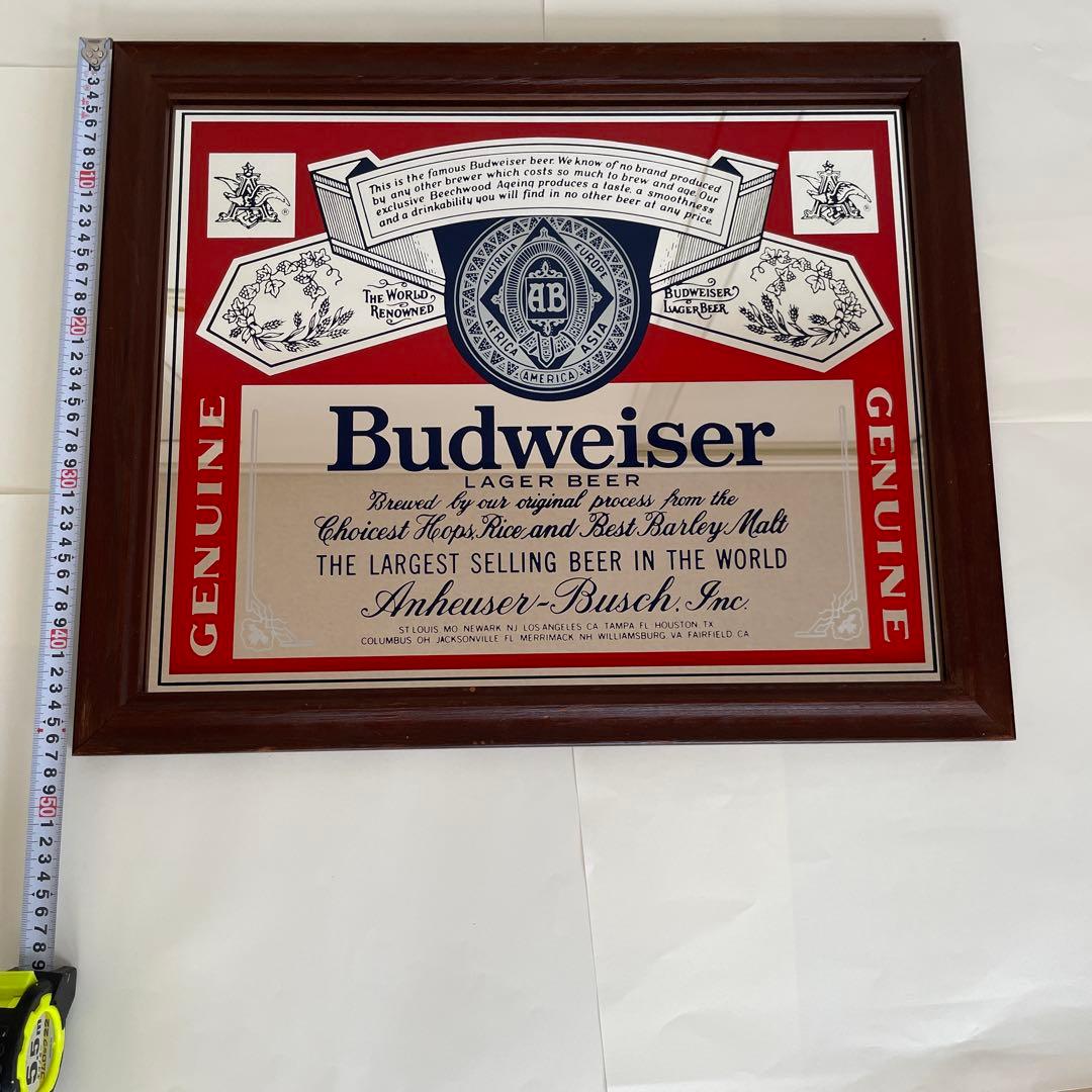 バドワイザー　パブミラー　アンティーク　 レトロ　希少　ビンテージ