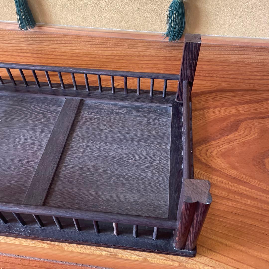 【唐木】鉄刀木（たがやさん)[高級] 花台 盆栽台 飾り台 天然木 ビンテージ品