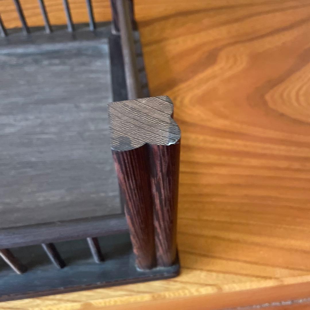 【唐木】鉄刀木（たがやさん)[高級] 花台 盆栽台 飾り台 天然木 ビンテージ品