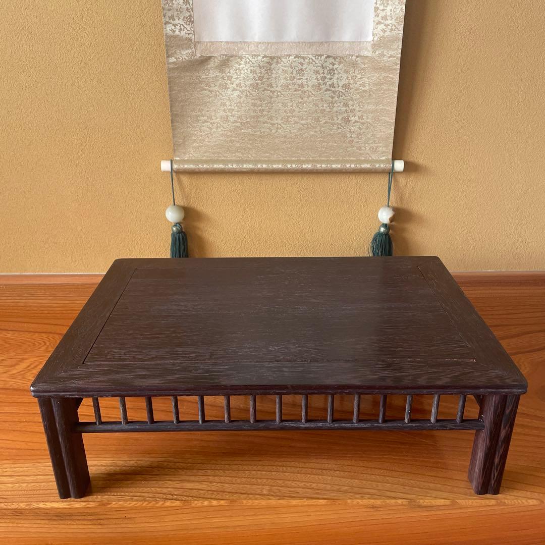 【唐木】鉄刀木（たがやさん)[高級] 花台 盆栽台 飾り台 天然木 ビンテージ品