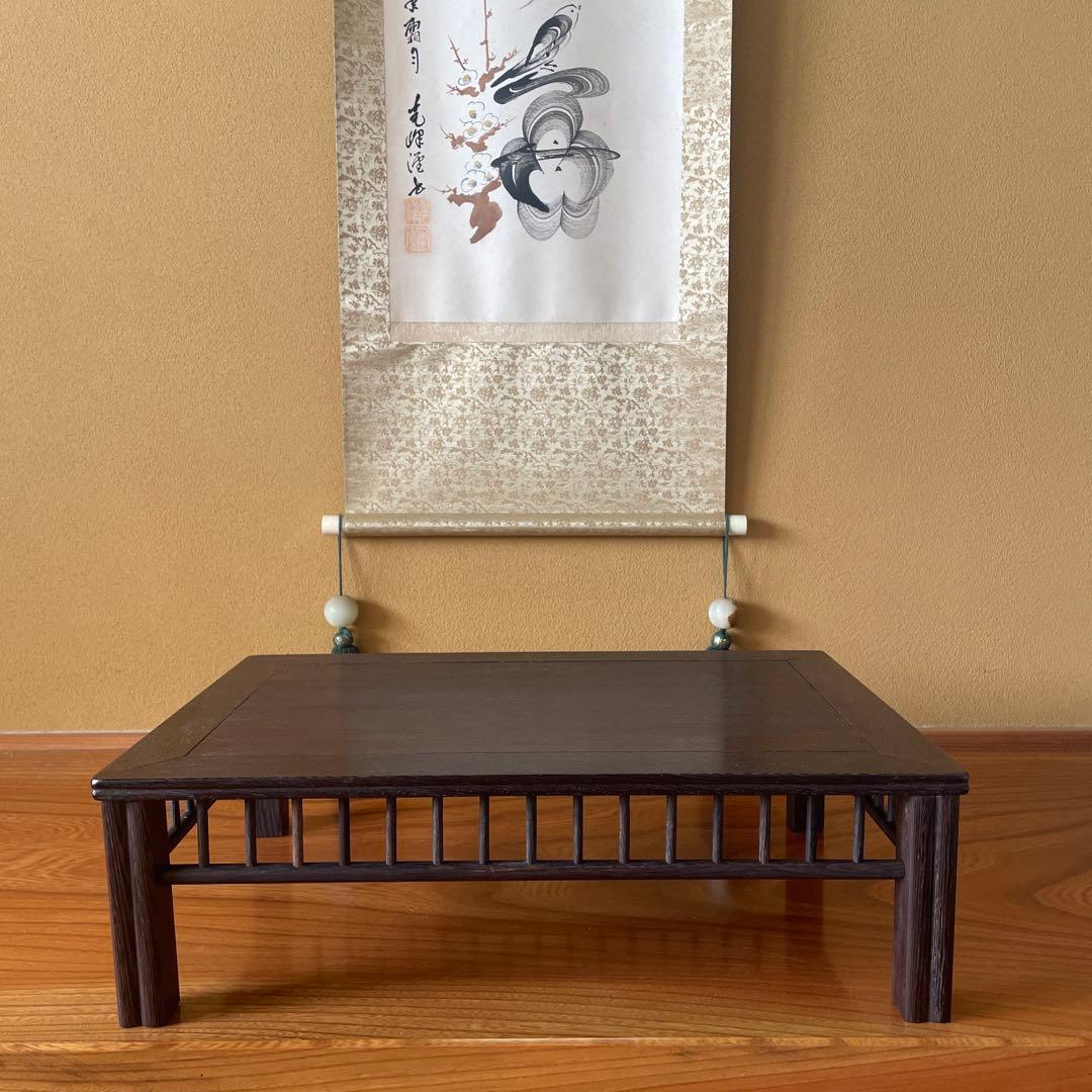 【唐木】鉄刀木（たがやさん)[高級] 花台 盆栽台 飾り台 天然木 ビンテージ品