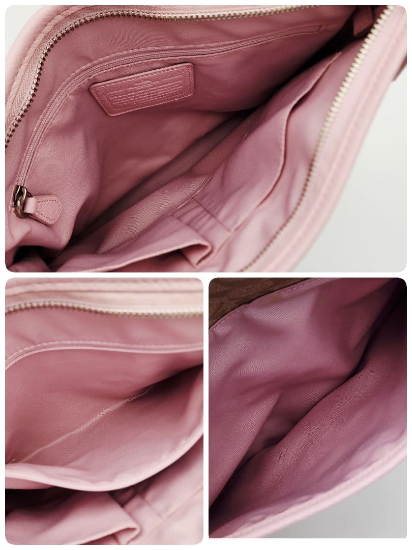 美品 ★COACH★ コーチ ショルダー シグネチャー ベージュ F34938