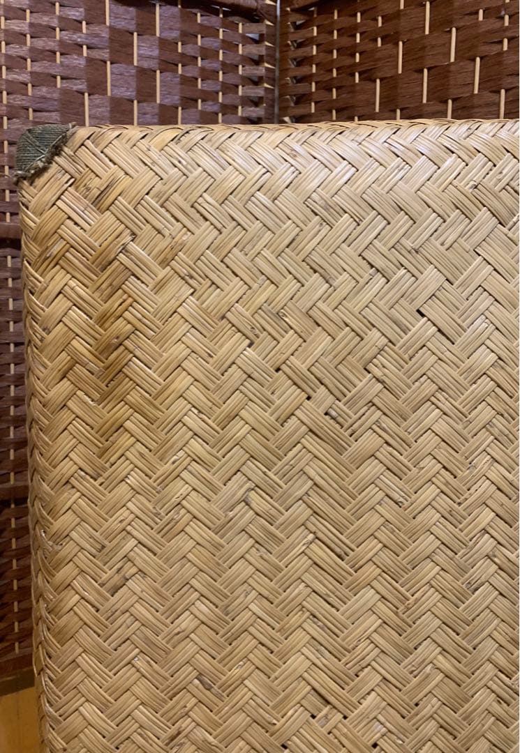 【最終お値下げ】【希少な昭和はじめの】「古い竹編みの収納かご 行李」