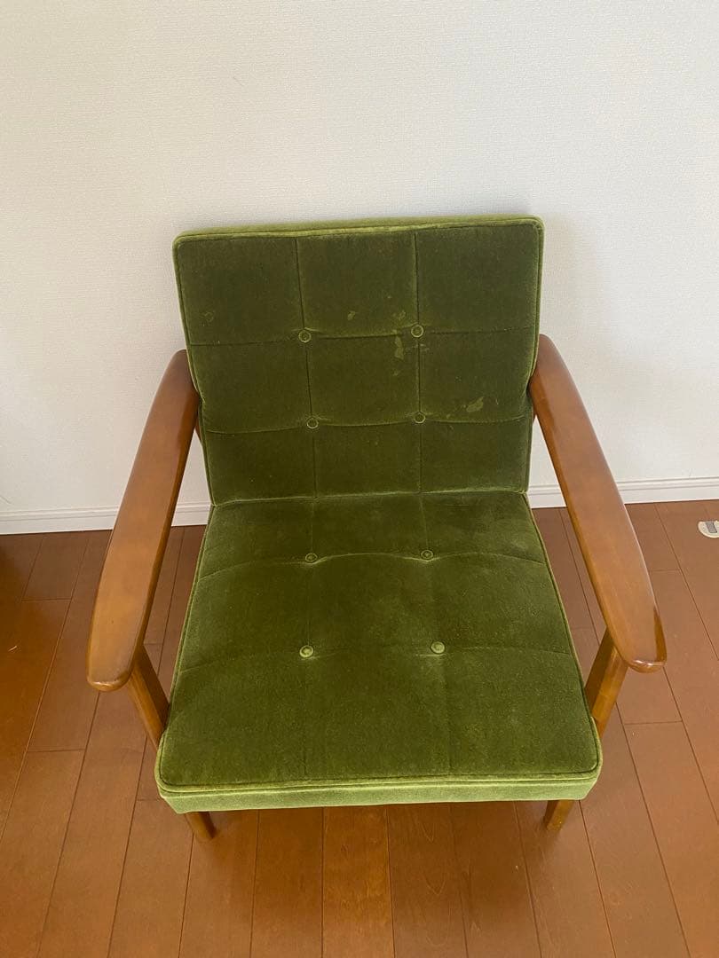 【送料込】カリモク60 Ｋチェア（モケットグリーン）