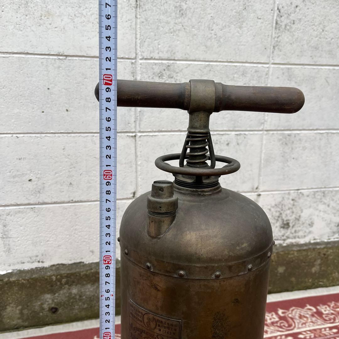 古道具アンティーク品◾️木製ウッドハンドル リベット留め 噴霧器 タンク