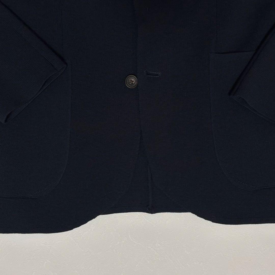 991サルタンウール ニットジャケット ネイビー 48 M相当 定価10.8万