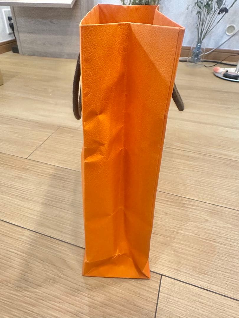 HERMES オレンジ タオルハンカチ ギフトボックス付き　エルメス